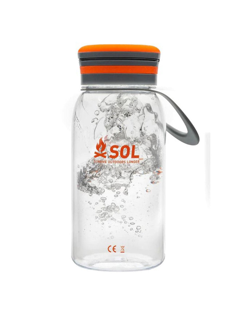 SOL Venture Solar Water Bottle Lantern filled with water