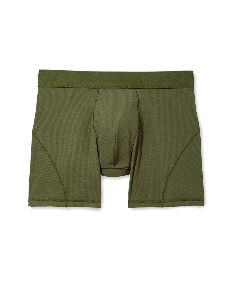 Tilley Men's Airflo Boxer Brief - army green, front view