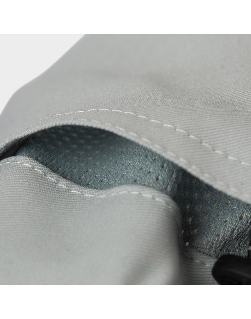 Close up of venting on The Clubhouse Hat in light grey