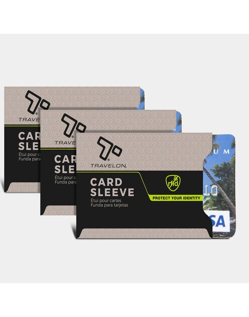 Travelon RFID Blocking Card Sleeves, 3 pack