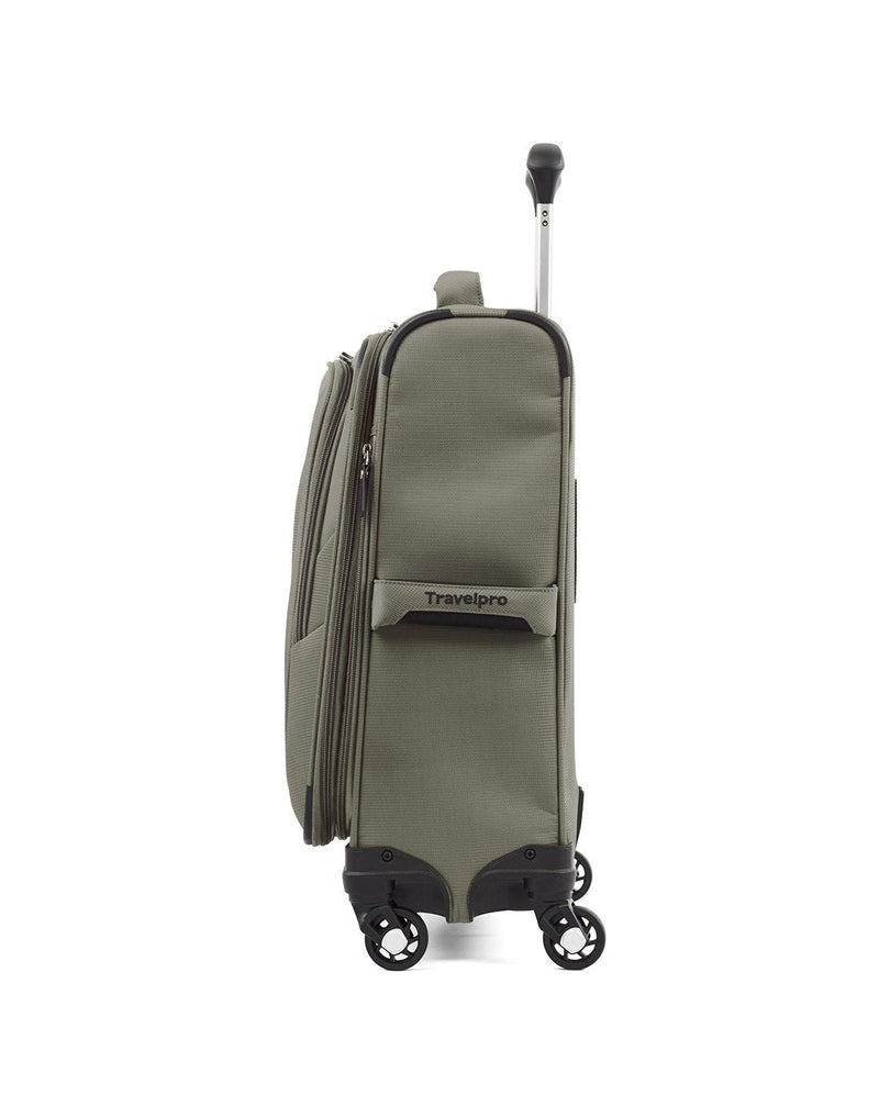 Travelpro maxlite 5 19" intl spinner slate green colour luggage bag side view
