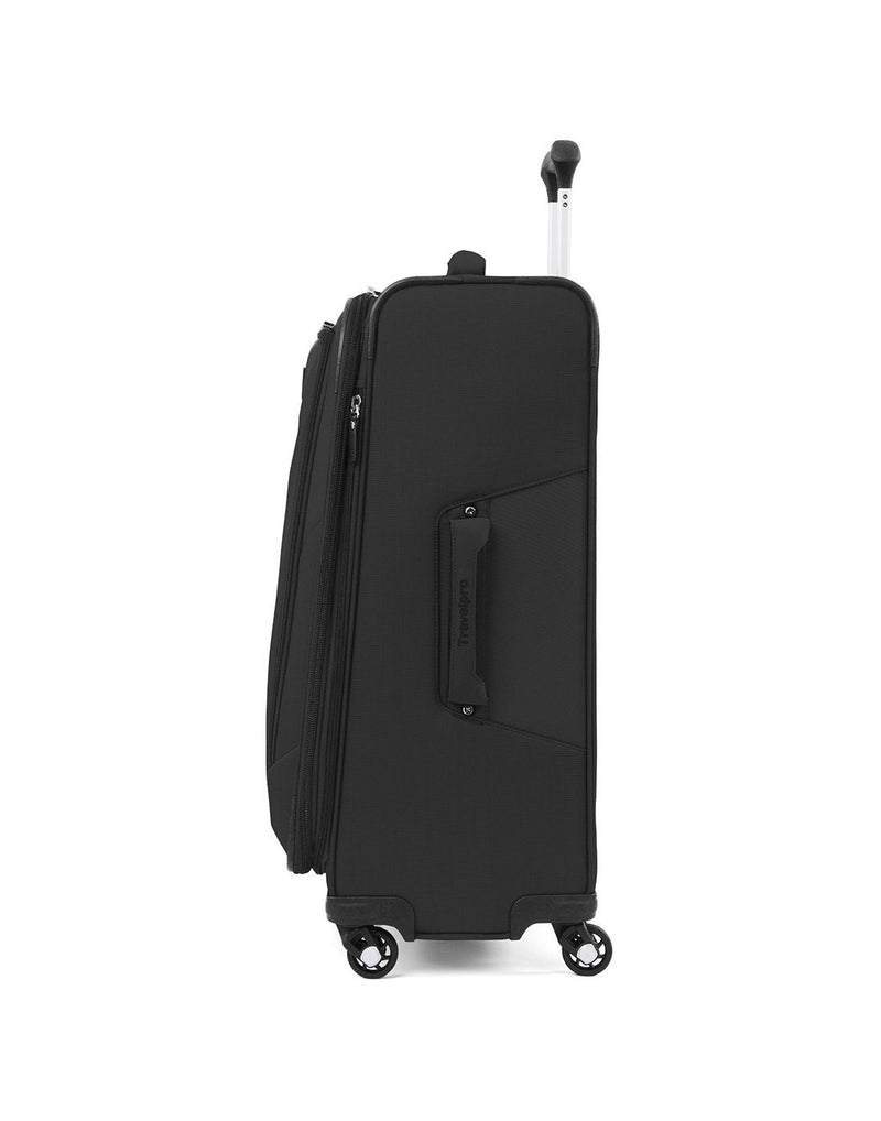 Travelpro maxlite 5 25" exp spinner black colour luggage bag side view