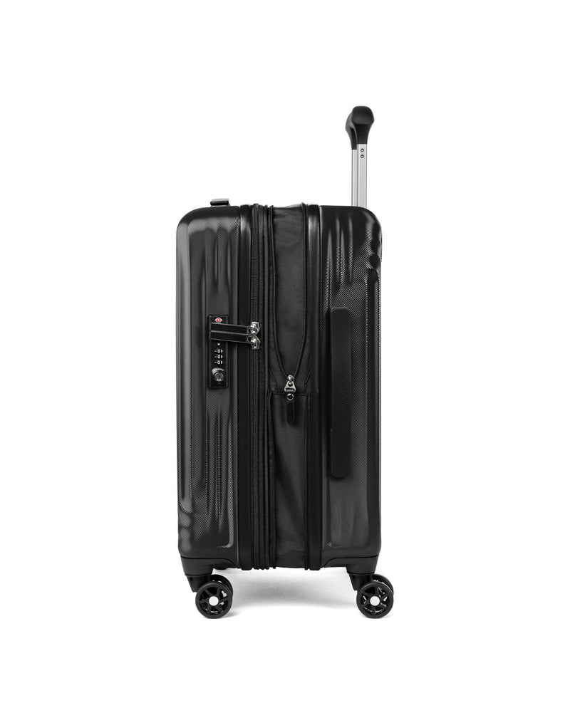 Travelpro Maxlite® Air Compact Carry-on Expandable Spinner, black, expanded, side view