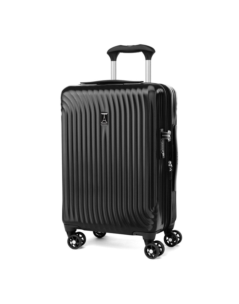 Travelpro Maxlite® Air Compact Carry-on Expandable Spinner, black, front angled view