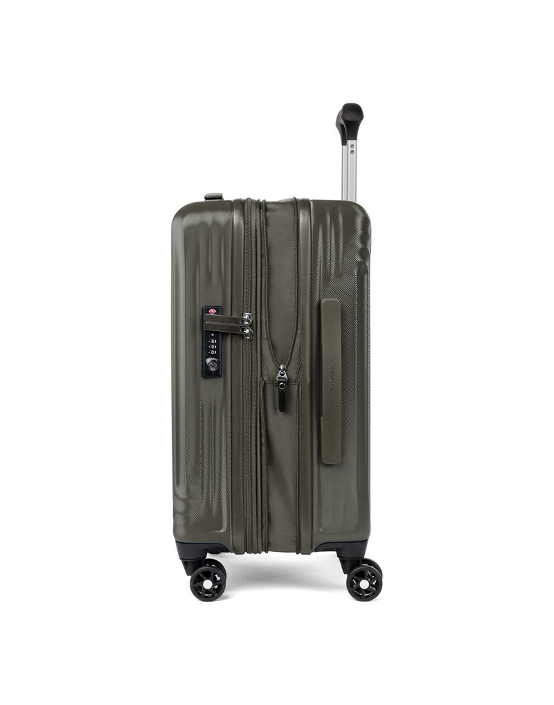 Travelpro Maxlite® Air Compact Carry-on Expandable Spinner, slate green, expanded, side view