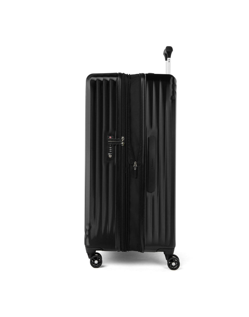 Travelpro Maxlite® Air Large Hardside Expandable Spinner, Black, expanded, side view