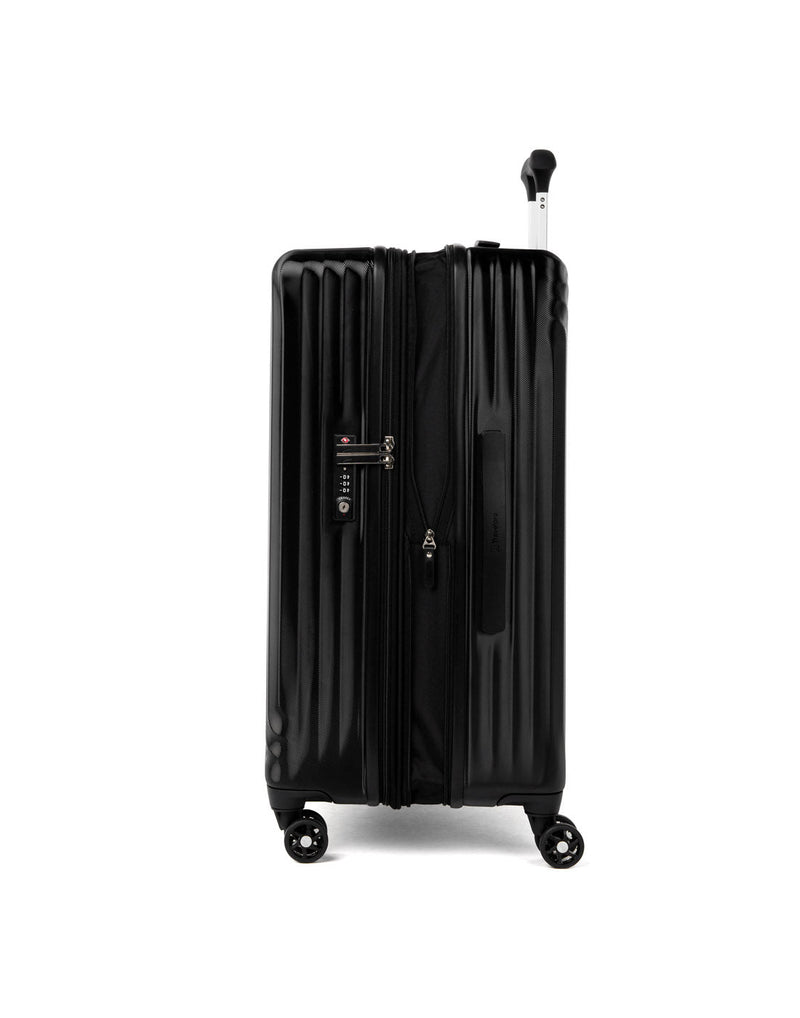 Travelpro Maxlite® Air Medium Hardside Expandable Spinner, black, expanded, side view
