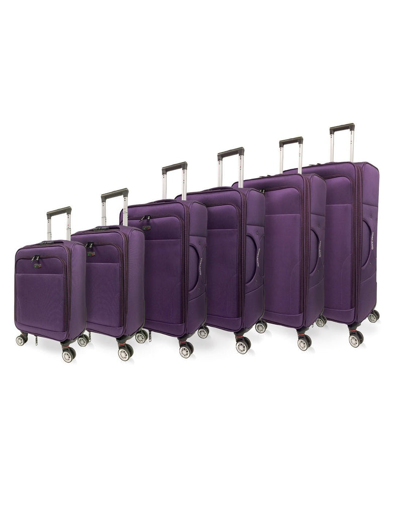 Tucci Italy Ricerca luggage set of 6 sizes in purple