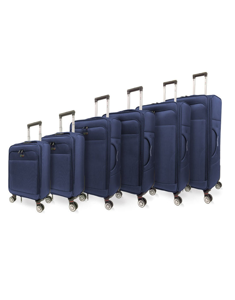 Tucci Italy Ricerca luggage set of 6 sizes in blue