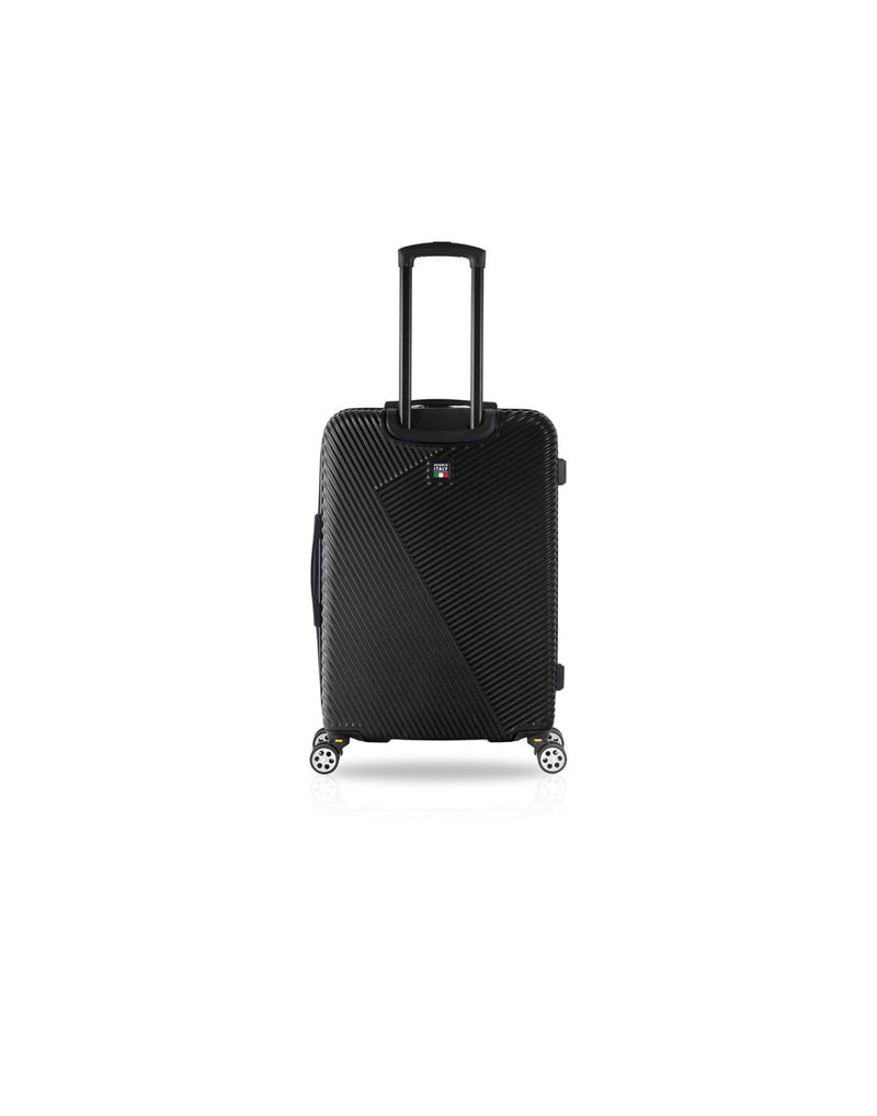 Tucci Tesoro 20" Hardside Carry-on Spinner in black, back view